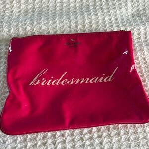 Kate Spade Fuchsia Bridesmaid Cosmetic Bag 💕♠️♠️♠️